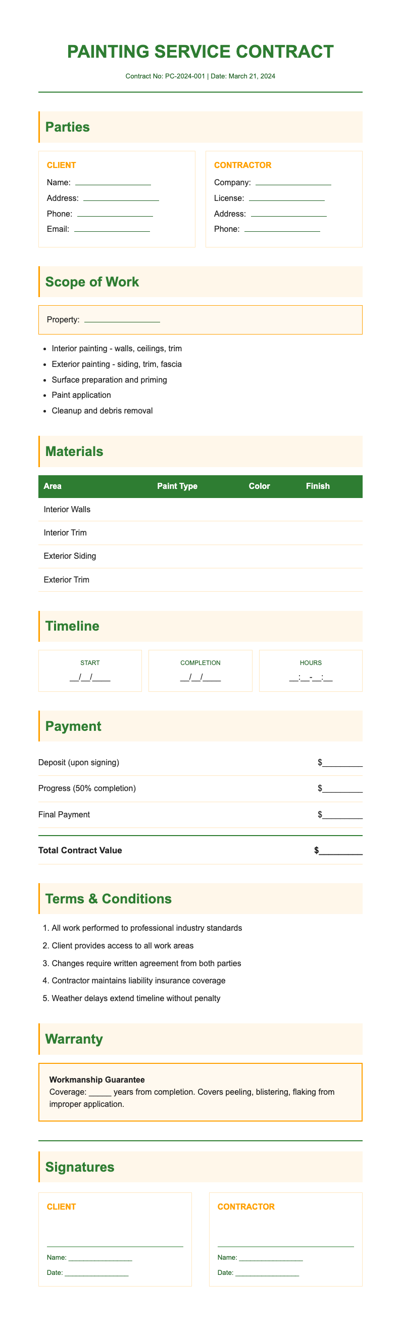 Esg Report painting contract